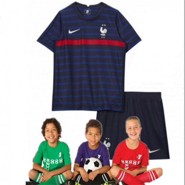 Kid's Euro Cup France Home Jersey 20/21 (Customizable)