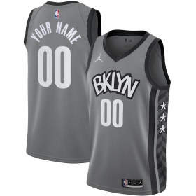 NBA Brooklyn Nets 22/23 Jordan Brand Gray Swingman Custom Jersey Statement Edition