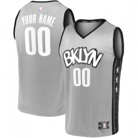 NBA Brooklyn Nets 22/23 Fanatics Branded Gray Fast Break Replica Custom Jersey Statement Edition