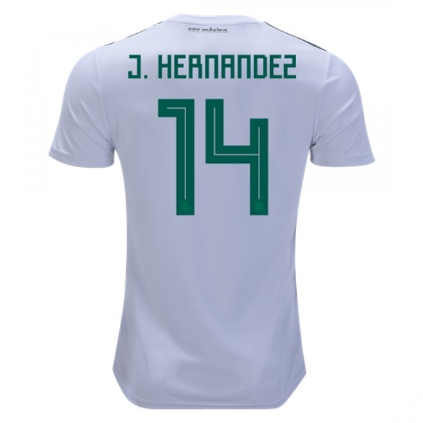 J HERNANDEZ 14-2018 WORLD CUP NAME BLOCK FOR MEXICO HOME = ADULT SIZE 